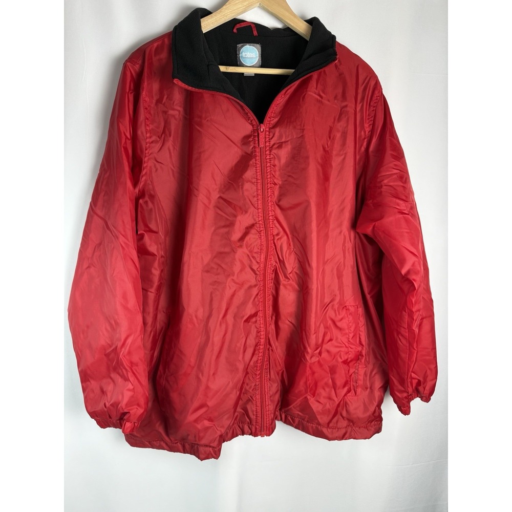 Vintage‎ Totes Rain Jacket Womens Red XL X Large Extra Large